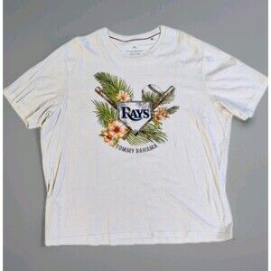Tommy Bahama Tampa Bay Rays XXXL Mens Plus Size White T Shirt MLB Short Sleeve